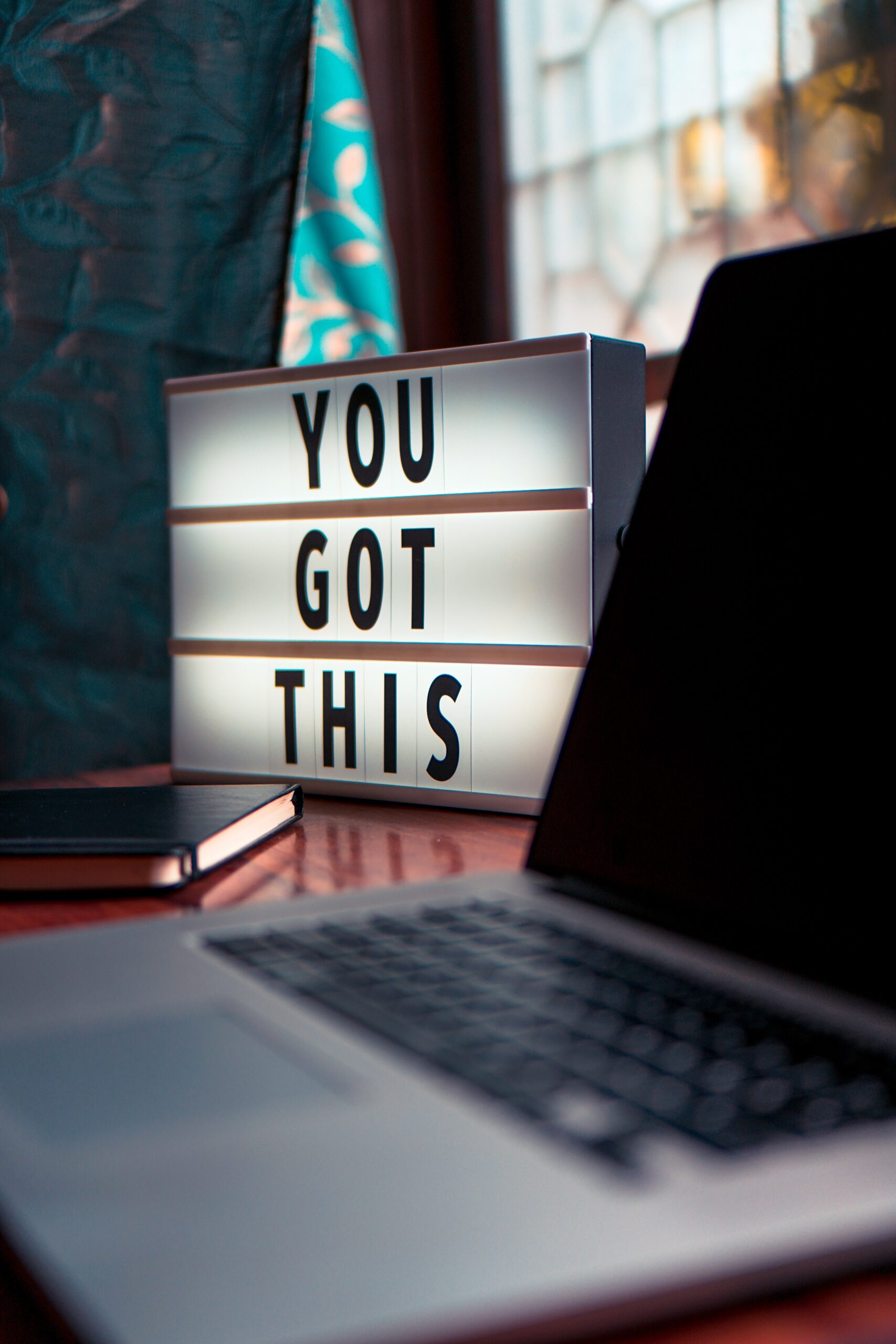 light box with the words you got this